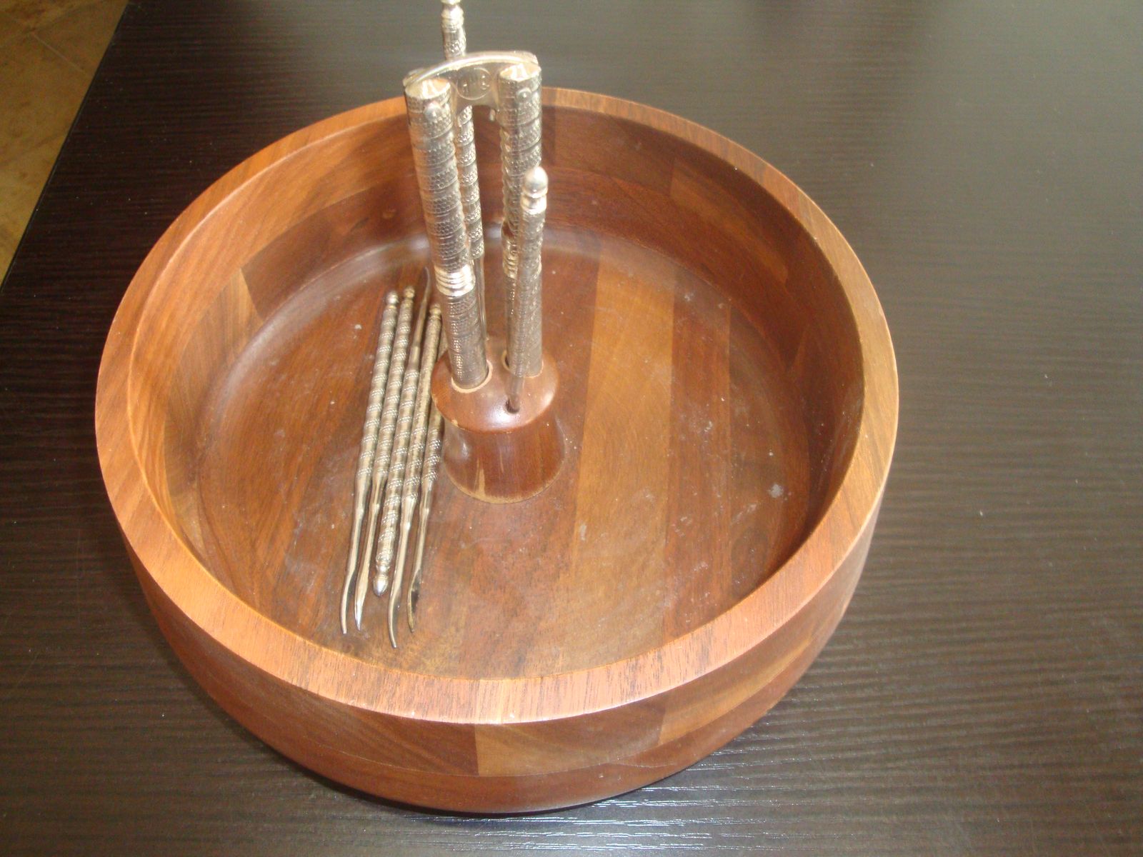 nut bowl, nut cracker, picks