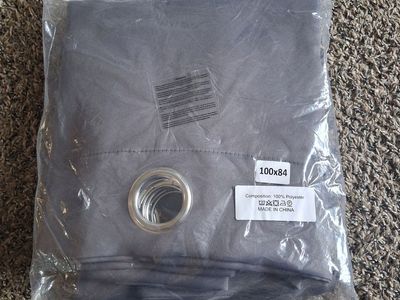 Grey blackout curtain