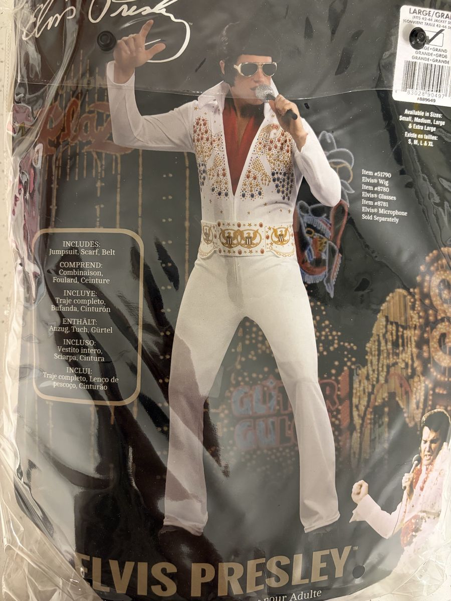 Men’s large Elvis Presley costume 