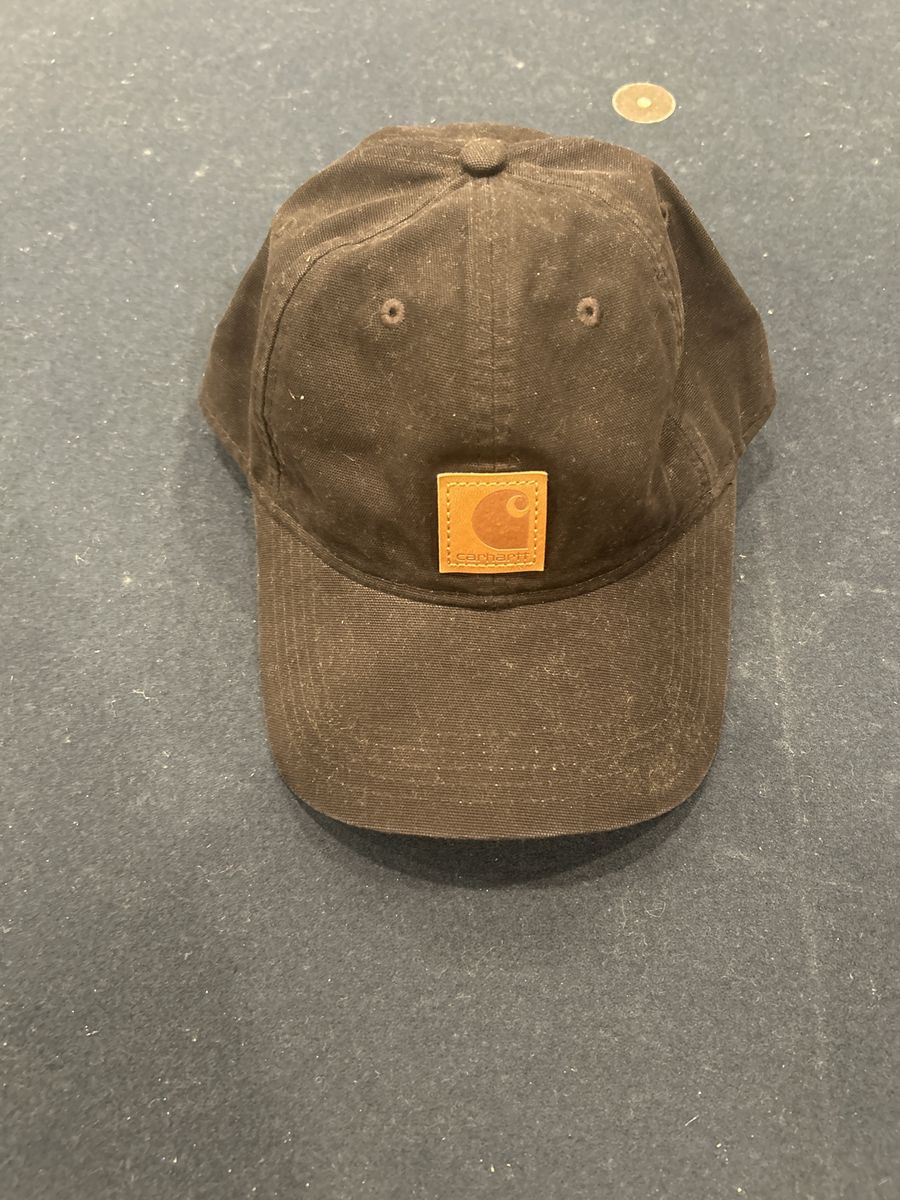Carhartt Brown Canvas Baseball Cap with Adjustable Strap and Logo Patch