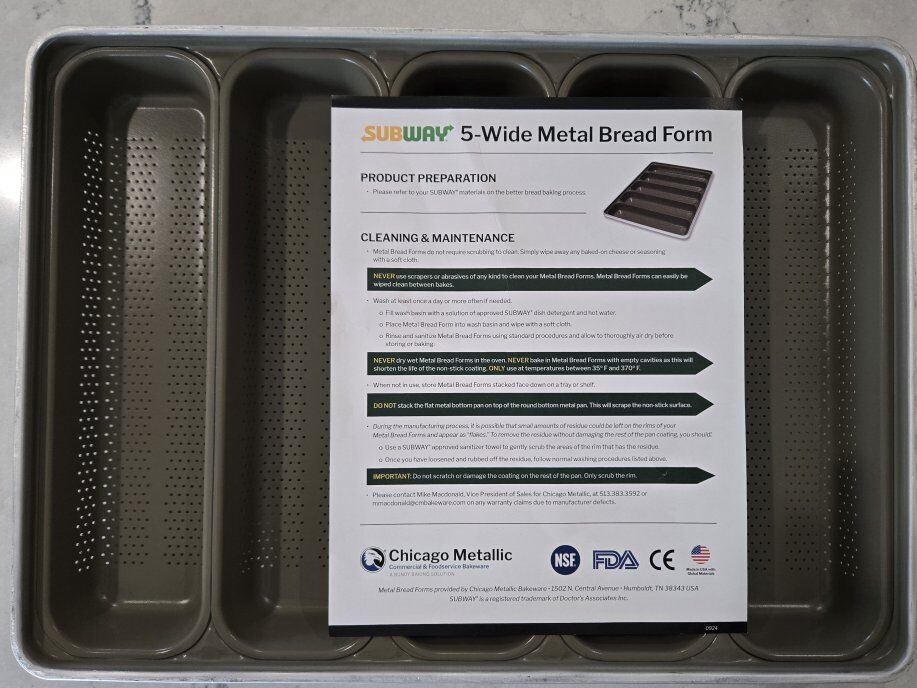 Subway Metal Bread Form