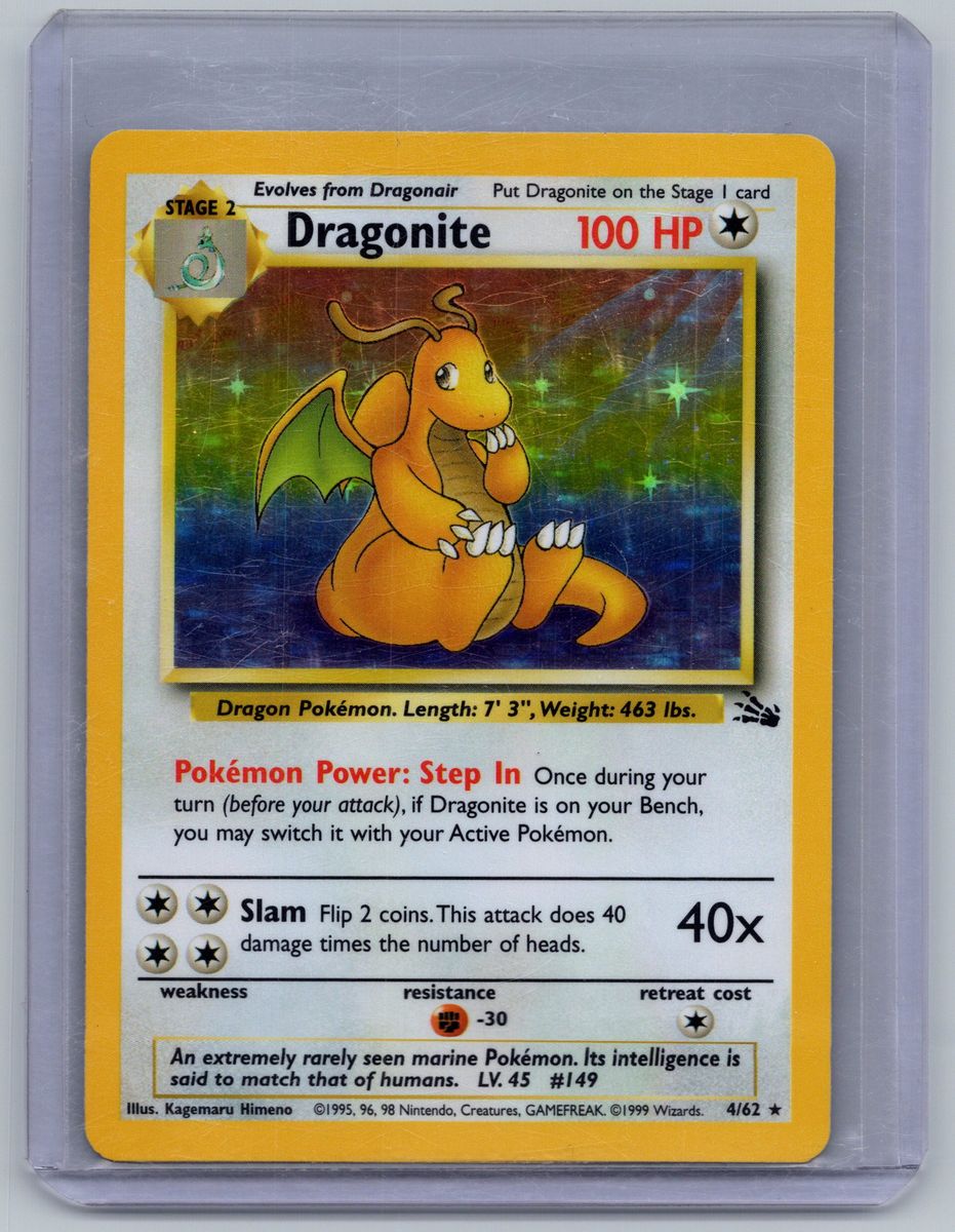 (NM) Dragonite 4/62 Holo - Pokemon Fossil