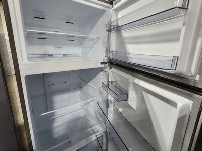 BRAND NEW!! MORA 18 CF STAINLESS STEEL GARAGE READY TOP AND BOTTOM FRIDGE