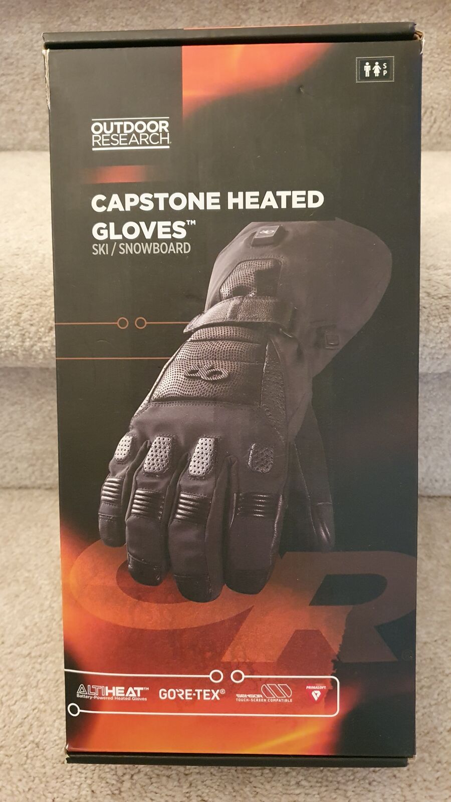 HEATED SKI GLOVES-OUTDOOR RESEARCH CAPSTONE-NEW