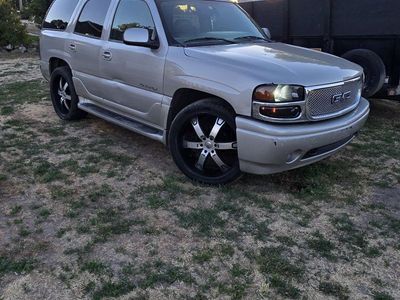 GMC Yukon Denali XL SUV - Silver, Leather Interior, Damaged Driver Side