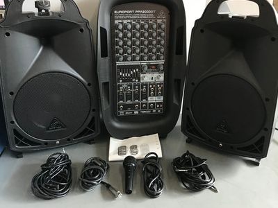 Behringer Europort PPA2000BT 2000W 8-Channel Portable PA System Bluetooth