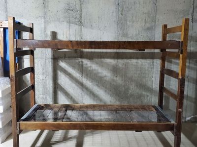 World War II U.S. Army Wooden Bunk Bed