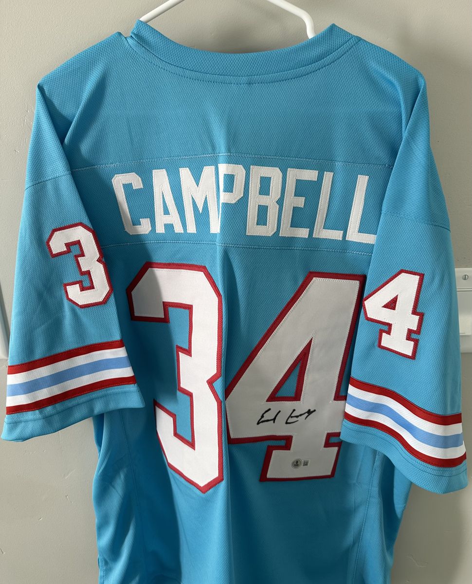 Signed Earl Campbell #34 Houston Oilers Jersey – Beckett Authenticated