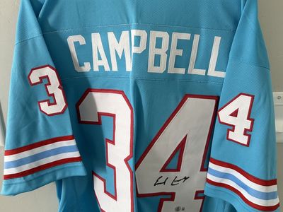 Signed Earl Campbell #34 Houston Oilers Jersey – Beckett Authenticated