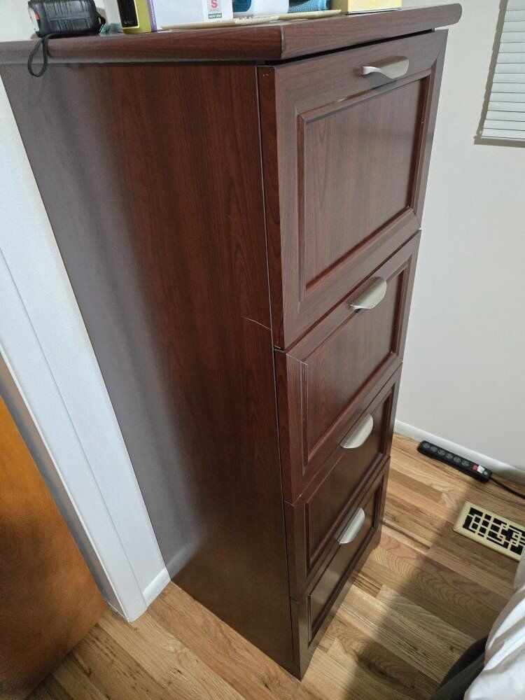 Dark Cherry filing cabinet