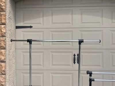 Adjustable Rolling Garment Racks - Set of 2, Portable Clothes Storage