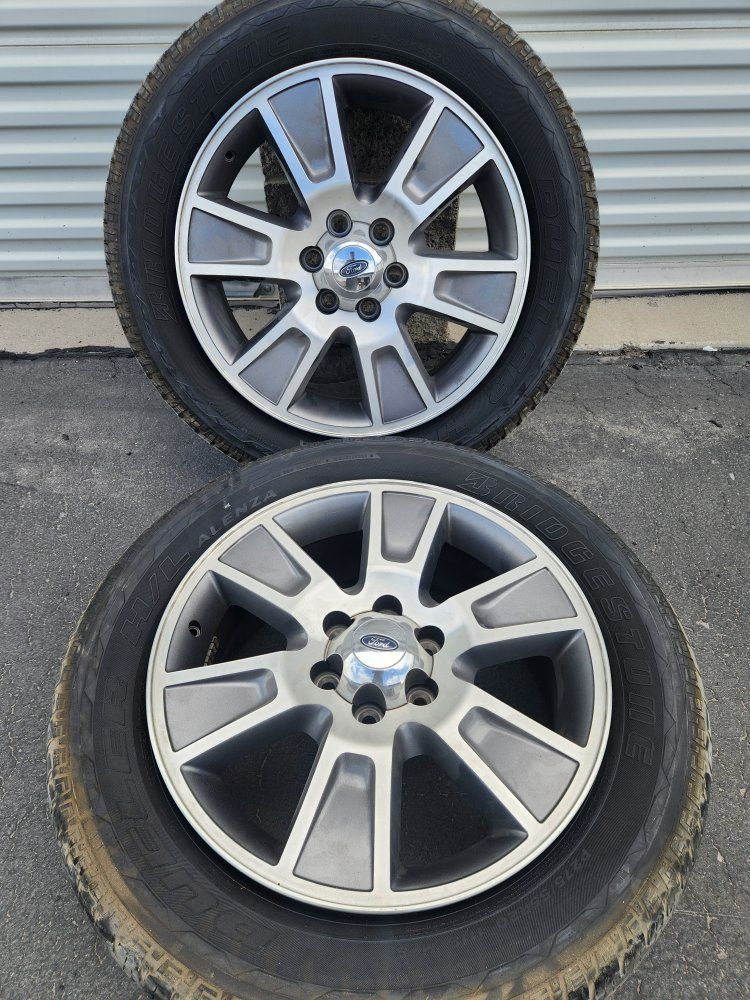20 Inch OEM Ford Wheels with Bridgestone Dueler H/L P275/55R20 Tires