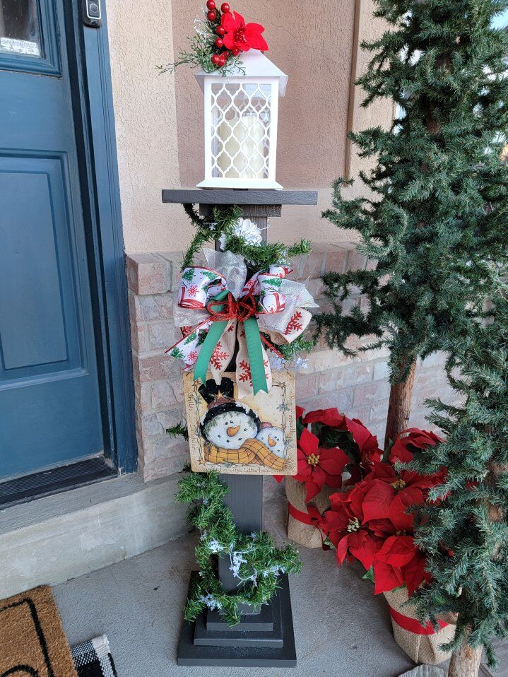 WINTER Entryway/Porch Welcome Post