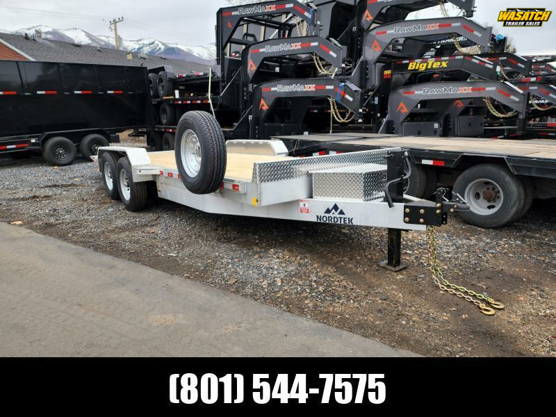 2026 Nordtek Trailers 20' DBT TD Aluminum 14K Tilt Equipment Trailer