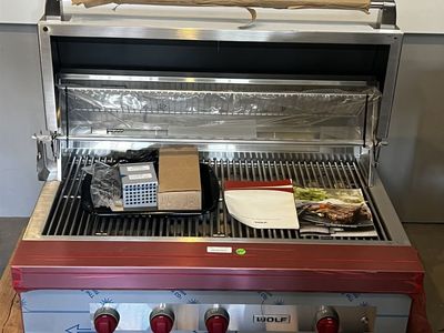 Wolf 42" Built-In Outdoor Gas Grill (OG42) & Matching 42" Access Doors Set - BRAND NEW ON PALLET