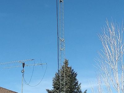 Ham Radio Tower Tri-Ex LM-470 Heavy Duty 70' Motorized Crank-Up Free Standing