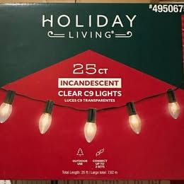 Outdoor Yard Christmas Holiday Garden Lights Clear White NIB