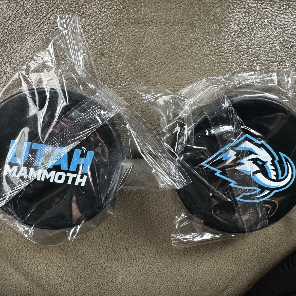 Utah Mammoth Sealed Hockey Pucks (Two Styles)