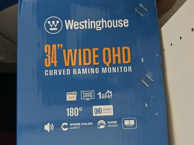 Westinghouse 34" Wide QHD Curved Gaming Monitor - 180Hz, 1ms
