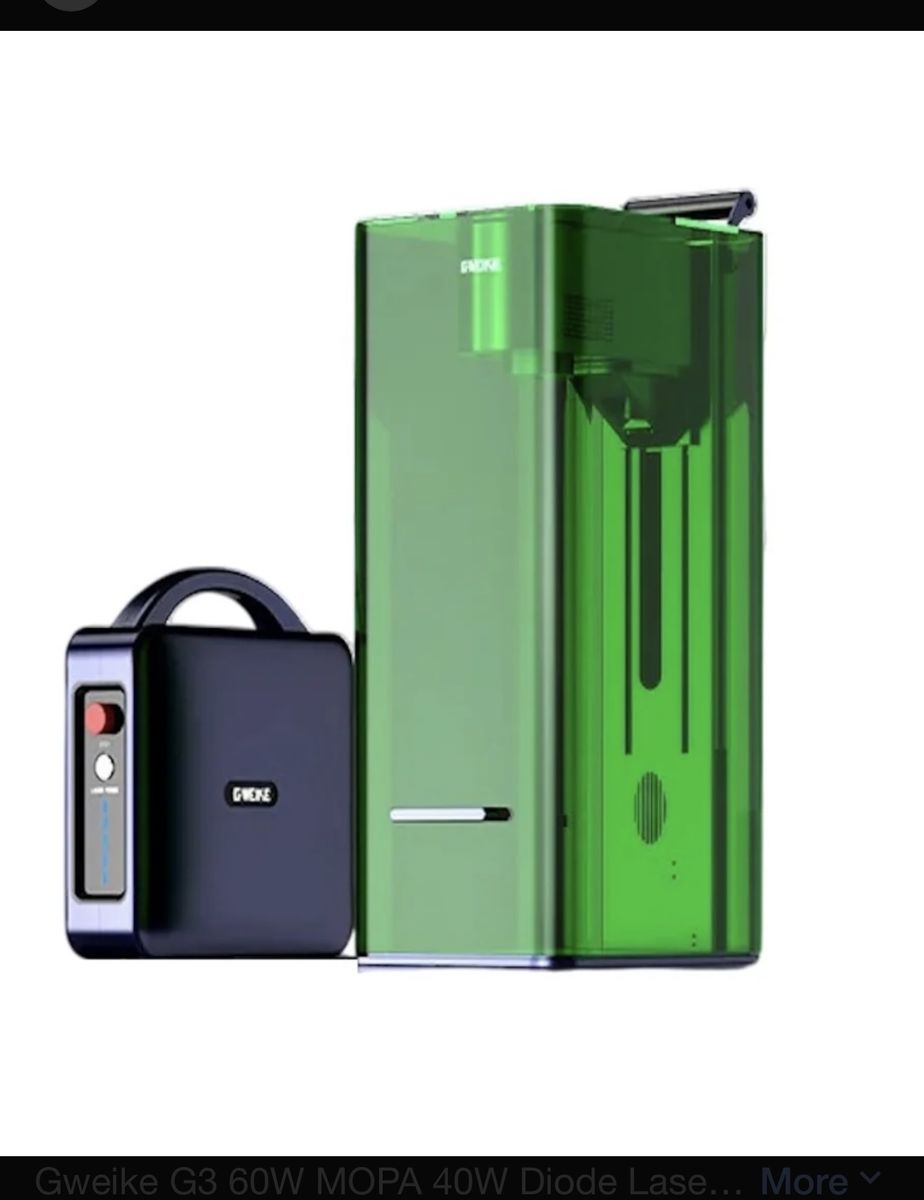 Gweike G3 Fiber (50W) & Diode (10W) Laser Engraver - With Rotary Attachment - 6 Months Old