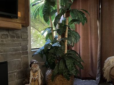 Large Artificial Tropical Palm Tree in Woven Basket Pot - Lifelike Indoor Decor