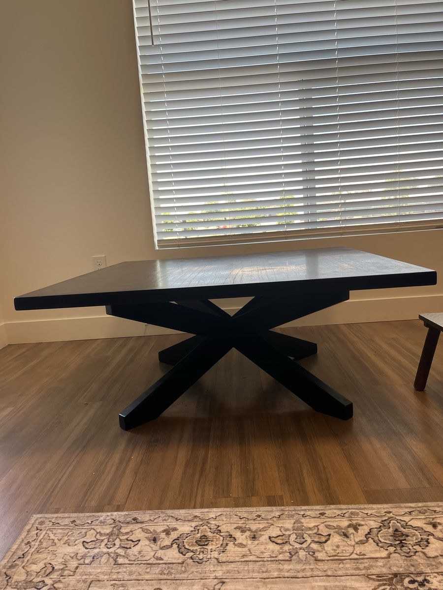 Large black coffee table