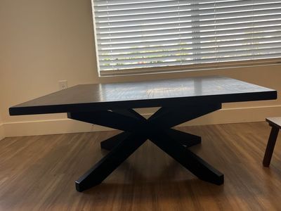Large black coffee table