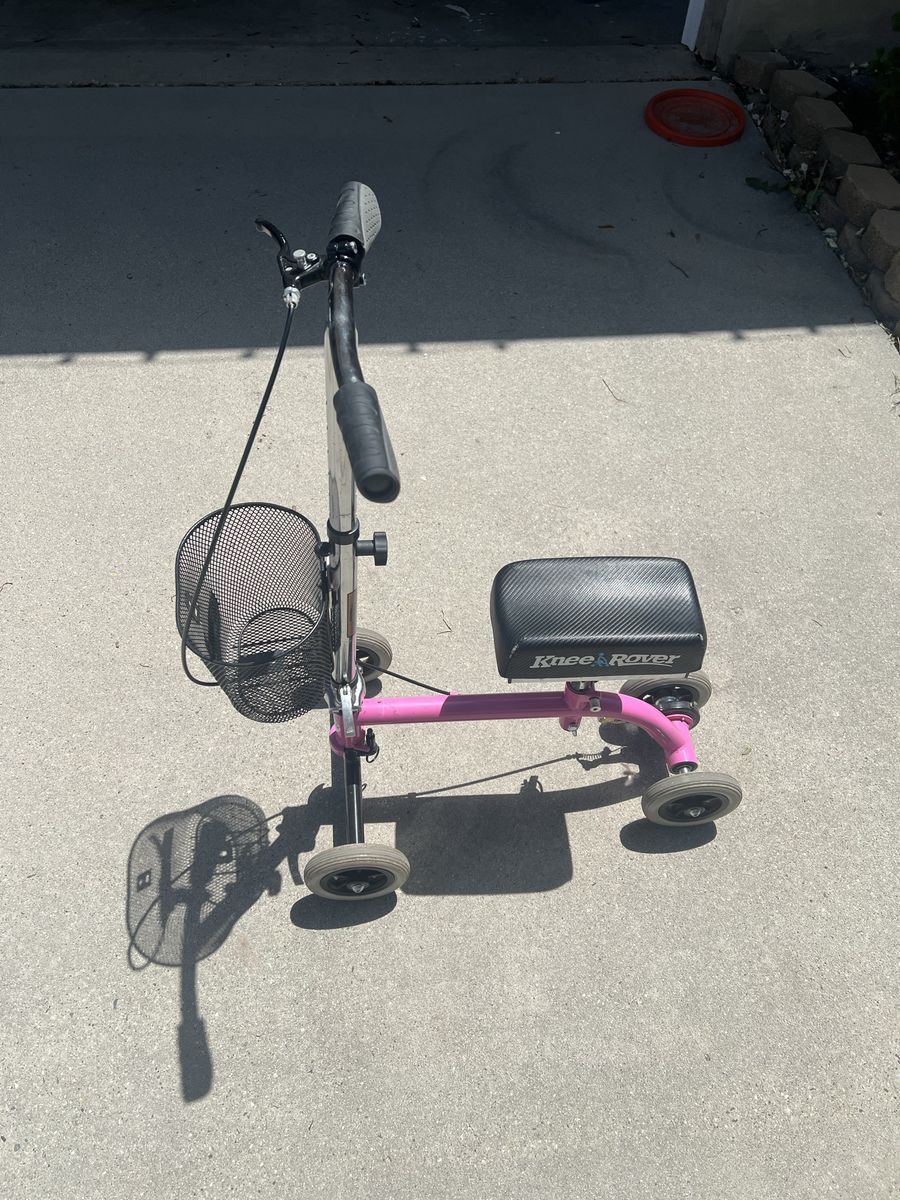 Kids Knee Rover Pink Knee Scooter with Basket - Mobility Aid