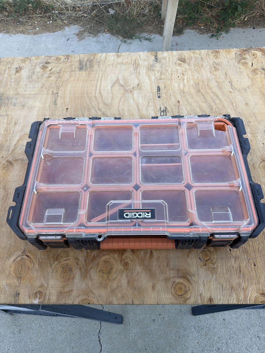 Ridgid Professional Small Parts Organizer Storage Case with Clear Lid