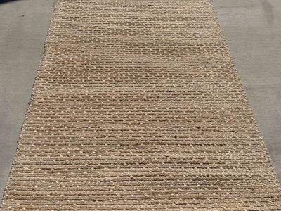 Natural Jute Blend Area Rug 5 ft x 7 ft 6 in Natural Tan Accent Carpet