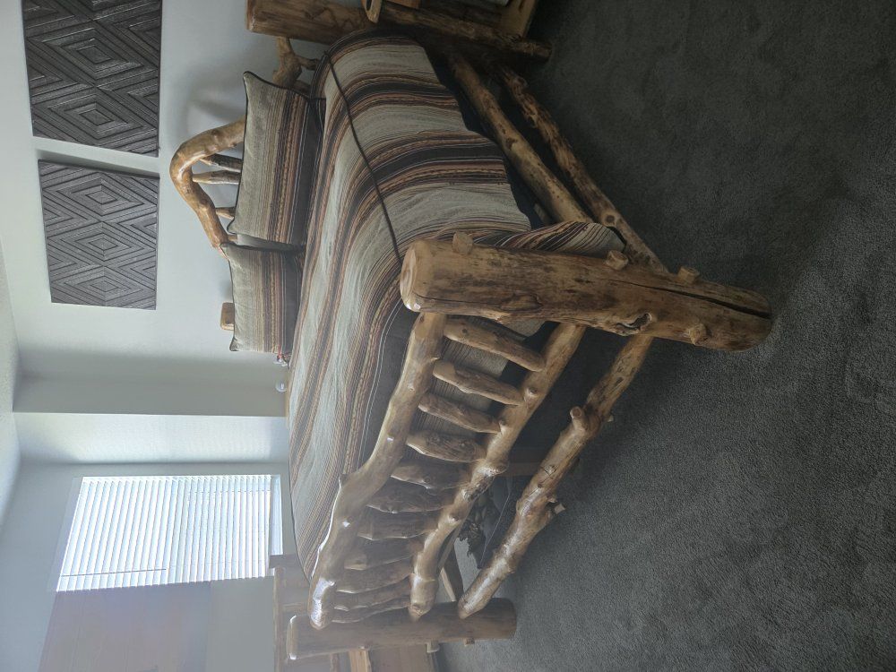 custom log bedroom set