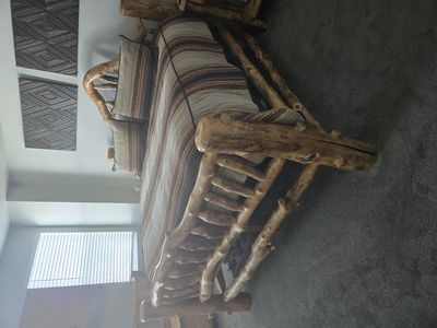 custom log bedroom set