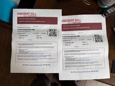 Tommy Emmanuel concert -- 2 tickets