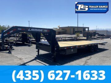 8.5x26 Lamar FA Gooseneck Deckover Tilt Trailer -  14K GVWR -