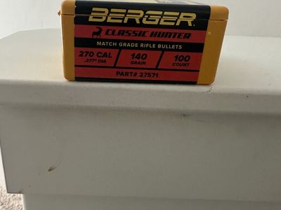 Berger 180 grain elite hunter bullets