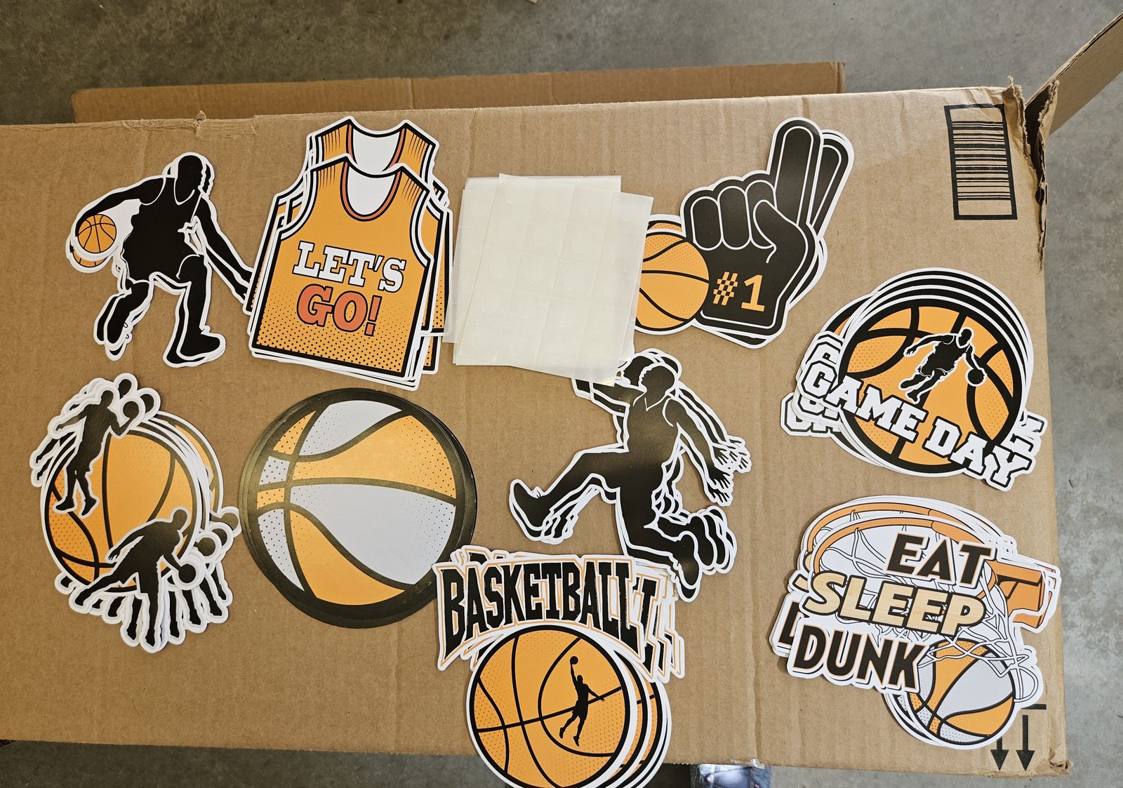 Men's silhouette basketball stickers
