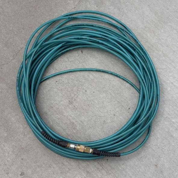 Flexeel 100 ft Air compressor hose with end fittings.
