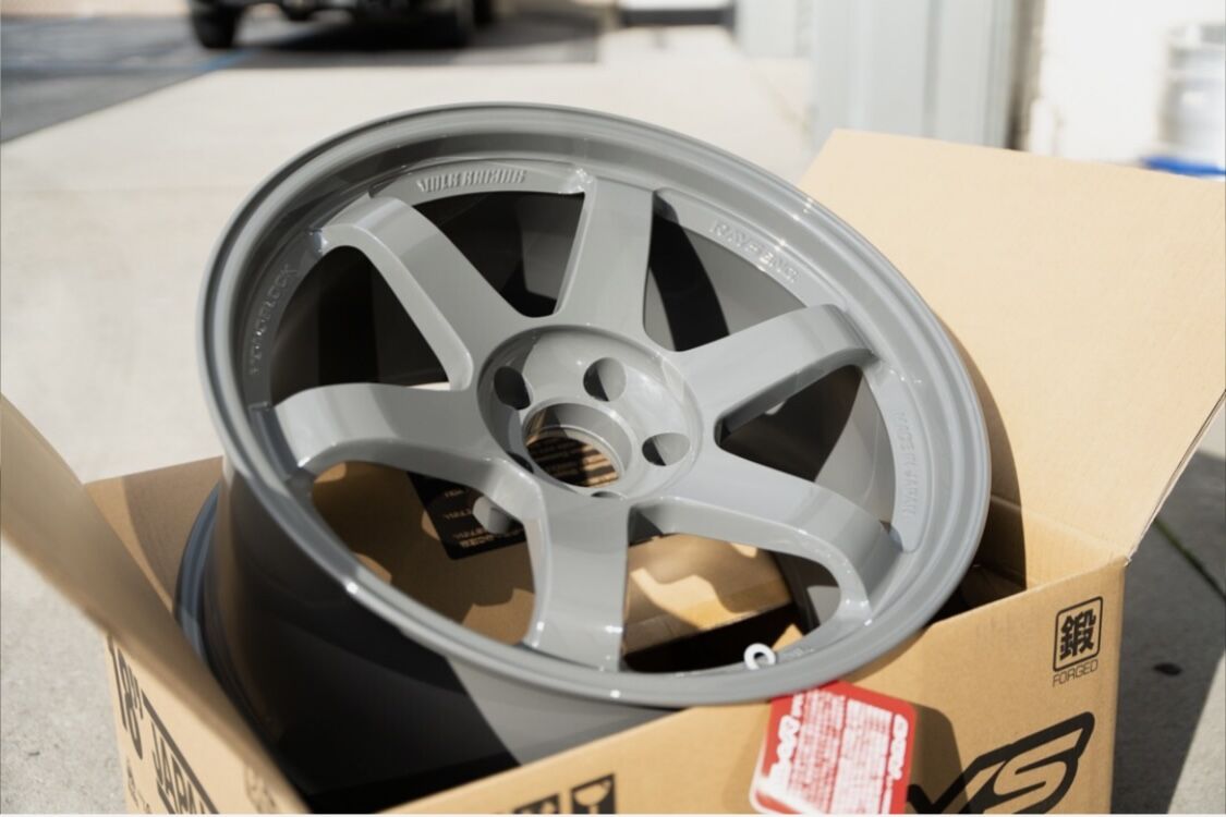 Volk TE37’s 18x9.5 +22 in Arms Gray 5x114.3 Subaru WRX STI EVO EVOLUTION S2000 Nissan Skyline Toyota Corolla GR Volk TE37 Rays