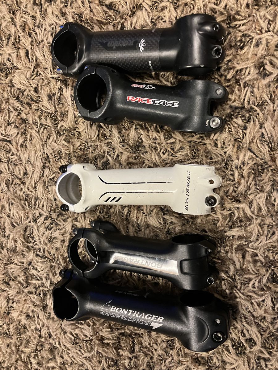 Mixed Lot of 5 Bontrager, RaceFace, & EC90 Bike Stems - Various Sizes & Materials