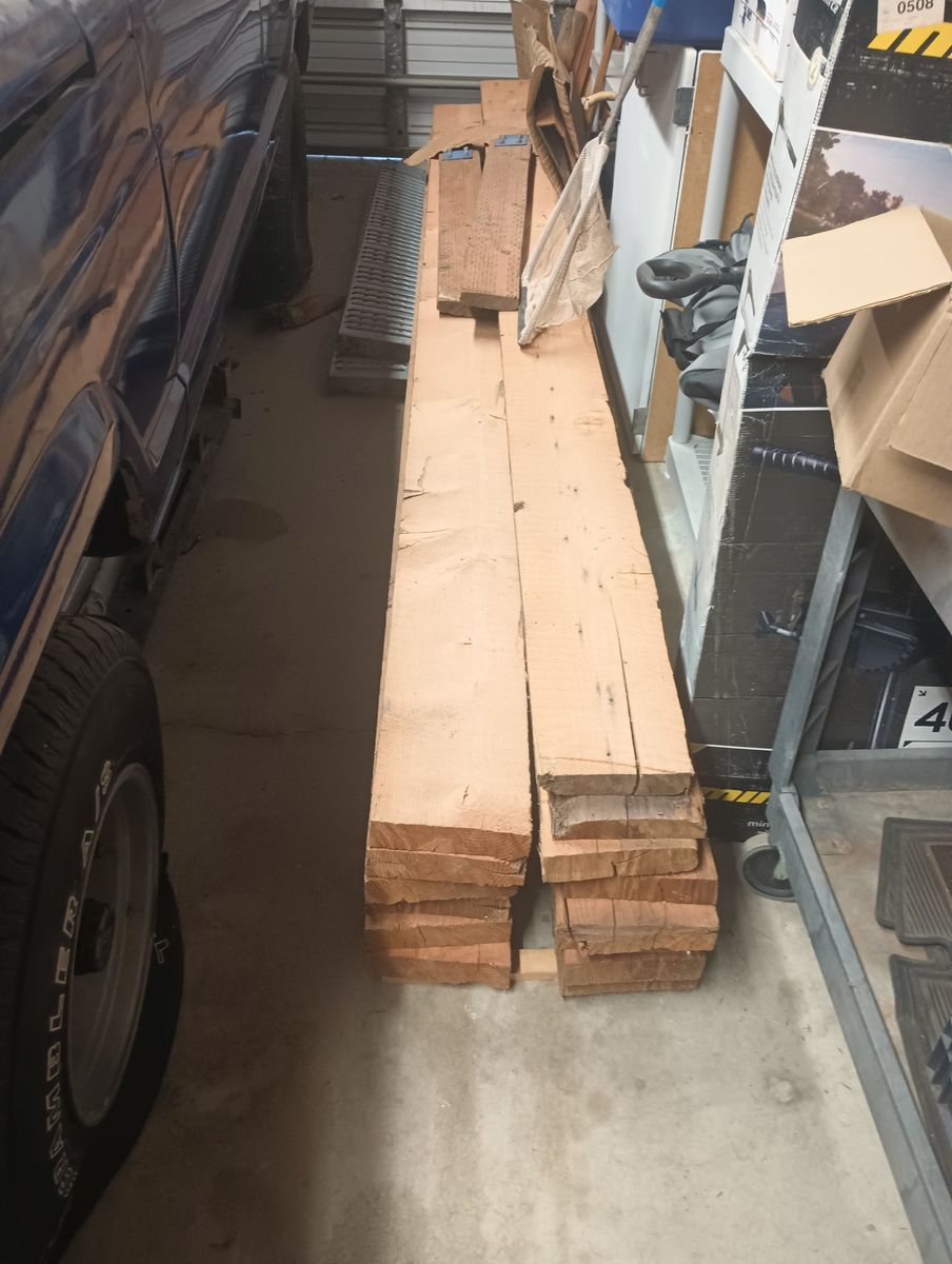 11' x 7" x 2" boards from 1950s roof beams