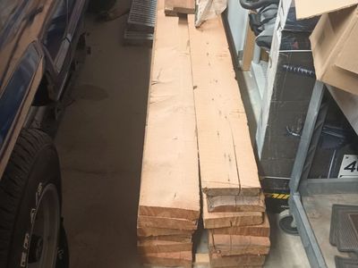 11' x 7" x 2" boards from 1950s roof beams
