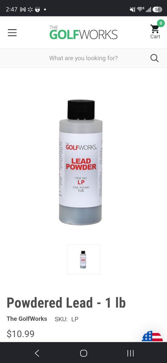 Golfworks Lead Powder - 1lb New