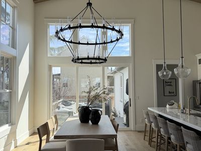 Large Wagon Wheel chandelier