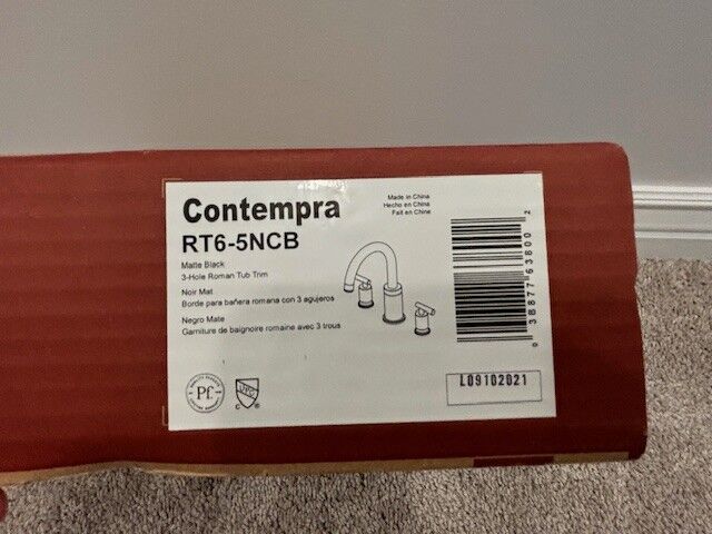 Pfister Contempra Black 2-handle Deck-mount Roman Low-arc Bathtub Faucet – NEW