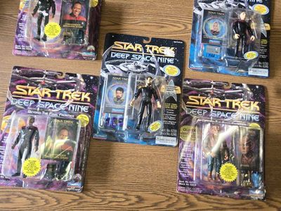 Playmates Star Trek Deep Space Nine Action Figures Lot of 5 - Commander Sisko, Quark, O'Brien