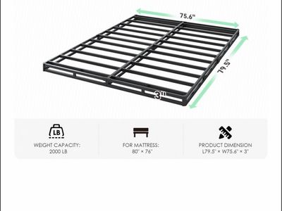 QEROMY king size metal box spring