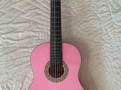 Fitness Classico Guitar- 1a. 2a. - Pink - Full Size - 39"
