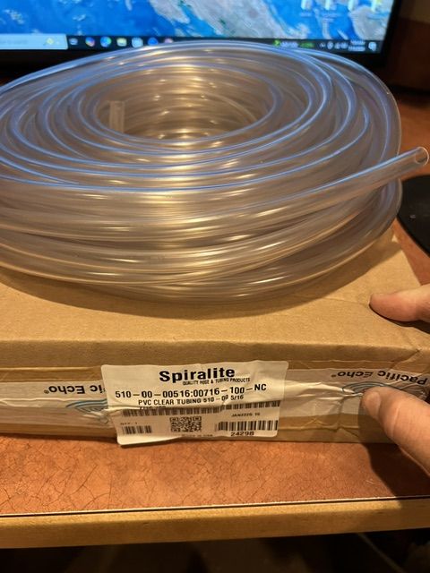 100ft PVC clear tubing 5/16 ID 7/16 OD by Spiralite
