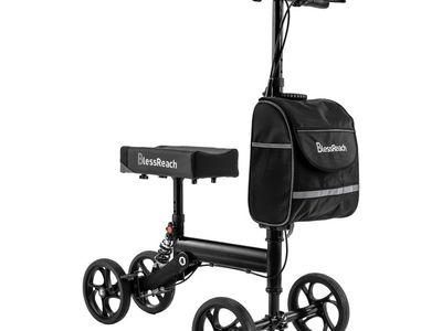 Brand New Fully Assembled Bless Reach Post Surgery Knee Scooter With Shock Absorber Fully Height Adjustable Model # WB 2105