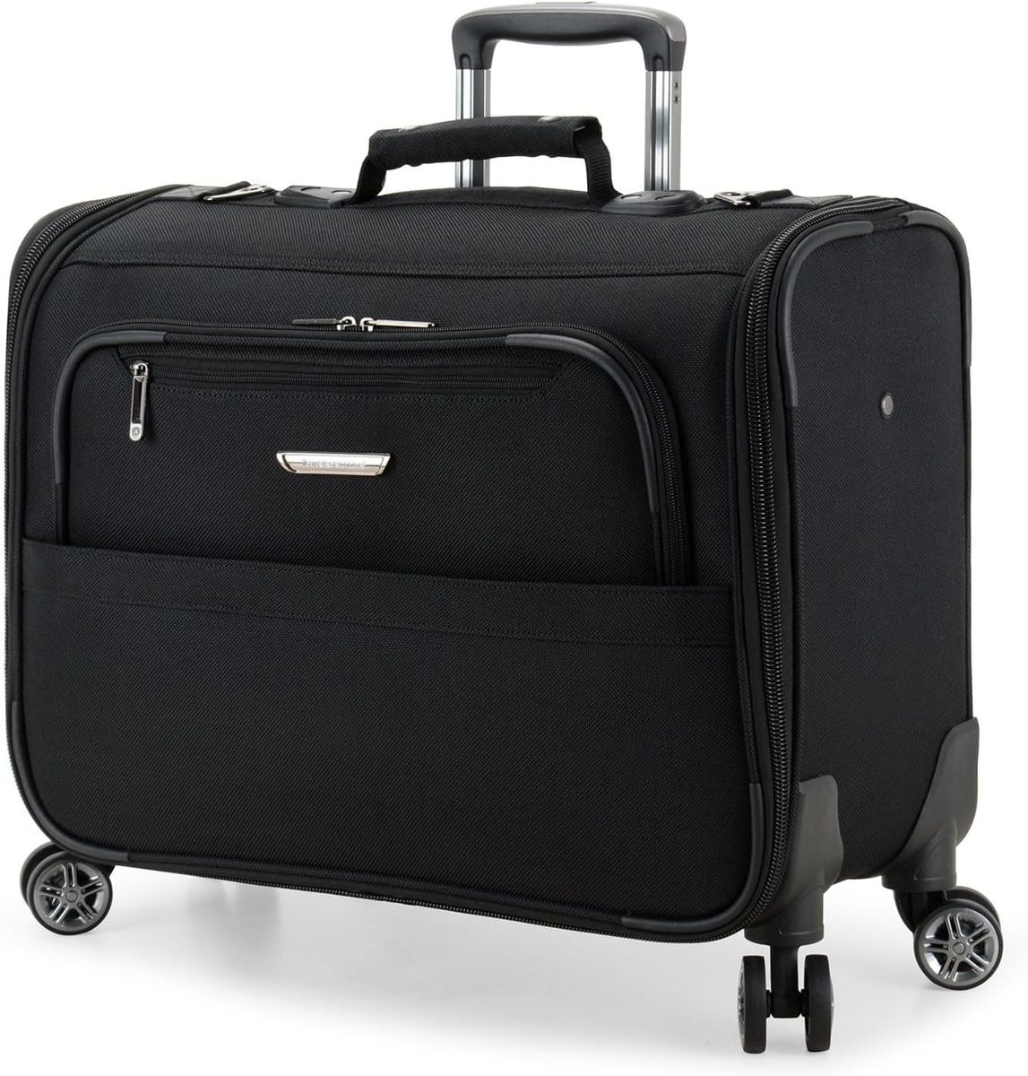 TRAVELER'S CHOICE CARRY-ON SOFTSIDE 8-WHEELED SPINNER GARMENT BAG LUGGAGE, BLACK, 21-INCH-NEW!!!